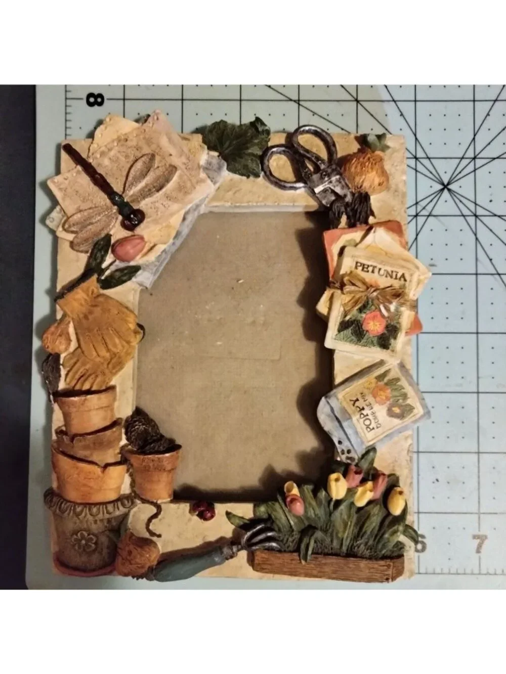Garden Themed Picture Frame 3x5 Photo Small farmhouse Gardening Gift